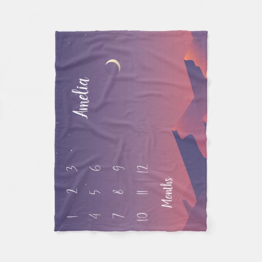 Personalisiert Baby Milestone Fleecedecke (Vorderseite)