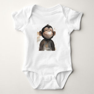 Personalisiert Baby Monkey Körperanzug Baby Strampler