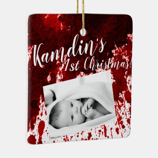 Personalisiert Baby Ornament Blut Spritzer Vampire (Rechts)