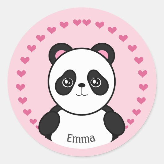 Personalisiert Baby Panda Stickers (Vorderseite)