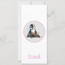 Personalisiert Baby Penguin Lesezeichen