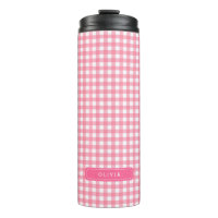 Personalisiert Baby Pink Gingham Monogram
