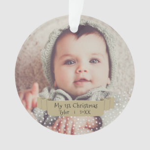 Personalisiert Baby`s First Christmas Foto Ornament