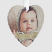 Personalisiert Baby`s First Christmas Foto Ornament (Vorderseite)