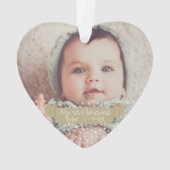 Personalisiert Baby`s First Christmas Foto Ornament (Rückseite)