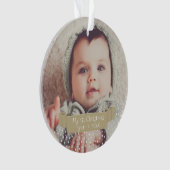 Personalisiert Baby`s First Christmas Foto Ornament (Vorderseite)