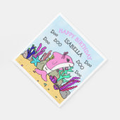 Personalisiert Baby Shark Birthday Serviette (Ecke)