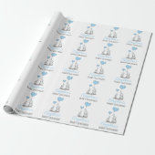Personalisiert BABY SHOWER Blue Elephant BOY Geschenkpapier (Ungerollt)