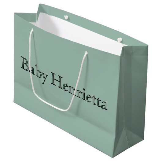 Personalisiert Baby Shower Gastgeschenk Boy Girl Große Geschenktüte (Vorderseite Schrägansicht)