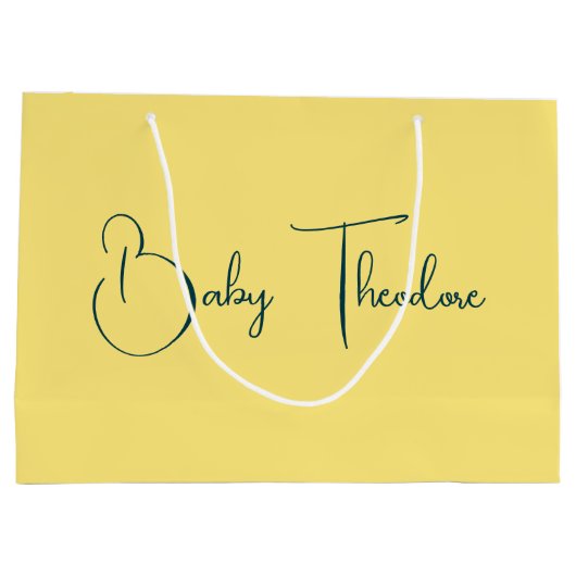 Personalisiert Baby Shower Gastgeschenk Boy Girl Große Geschenktüte (Rückseite)