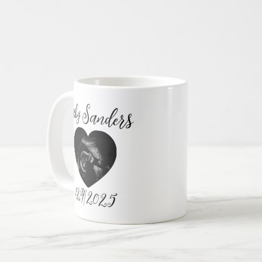 Personalisiert Baby Sonogram Tasse - Custom Ultras (Vorderseite Links)