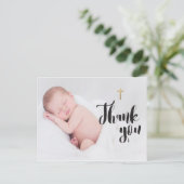 Personalisiert Baby Taufe Danke Foto Postkarte (Stehend Vorderseite)