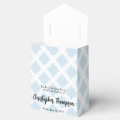 Personalisiert Baby Taufe Gold Cross Blue Muster Geschenkschachtel (Geöffnet)