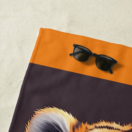 Personalisiert Baby Tiger Strandtuch (Beispiel)