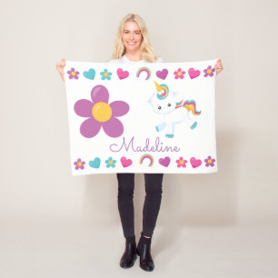 Personalisiert Baby Unicorn Fleecedecke