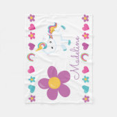 Personalisiert Baby Unicorn Fleecedecke (Vorderseite)