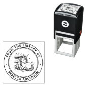 Personalisiert Baby Unicorn Toadstool Library Book Permastempel (Beispiel)