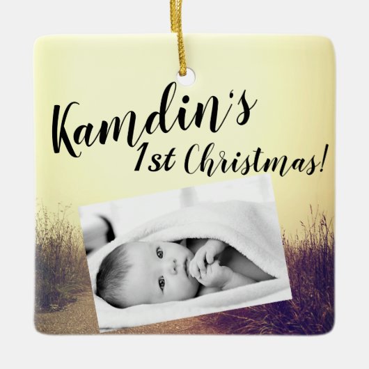 Personalisiert Baby XMAS Ornament Sonnenaufgang We (Vorderseite)