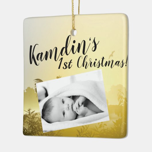Personalisiert Baby XMAS Ornament Sonniger Morgen (Links)