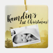 Personalisiert Baby XMAS Ornament Sonniger Morgen (Vorderseite)