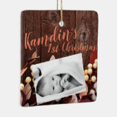 Personalisiert Baby XMAS Zierwolle Zweigniederlass Keramikornament (Rechts)