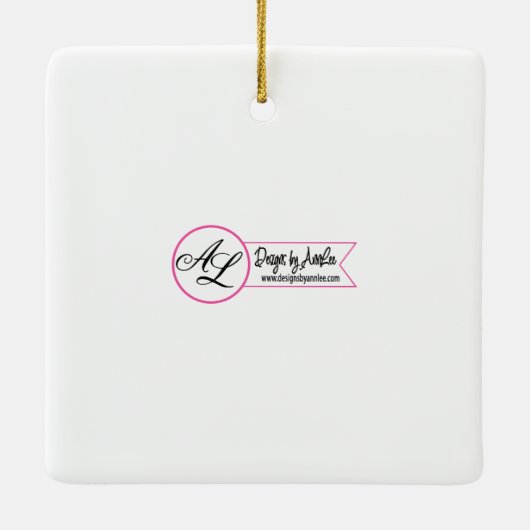 Personalisiert Baby XMAS Zierwolle Zweigniederlass Keramikornament (Rückseite)