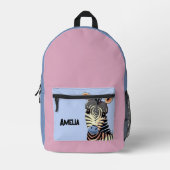 Personalisiert Baby Zebra Bedruckter Rucksack (Vorderseite)