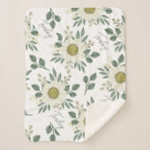 Personalisiert, Babydusche, Blüte, Wildblume Sherpadecke (Vorderseite)