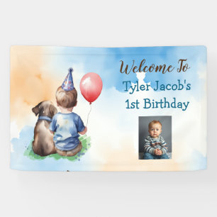 Personalisiert Baby's 1. Geburtstag Willkommen Banner