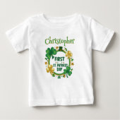 Personalisiert Baby's 1. St. Patrick's Day T - Shi Baby T-shirt (Vorderseite)