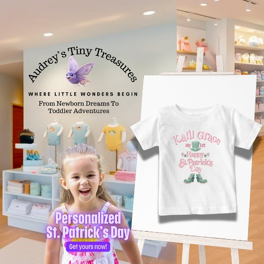 Personalisiert Baby's 1. St. Patrick's Day T - Shi Baby T-shirt
