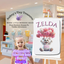 Personalisiert Baby's 1. Valentinstag Blanket