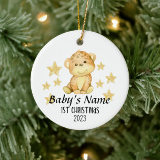 Personalisiert Baby's 1. Weihnachtsdekoration Keramik Ornament