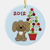 Personalisiert Baby's 1. Weihnachtsgebäck Keramik Ornament (Vorne)