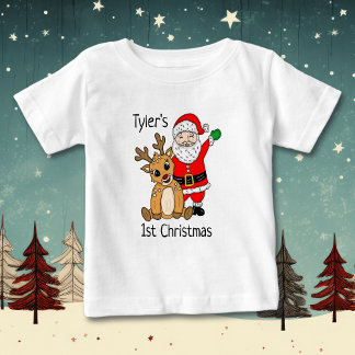 Personalisiert Baby's First Christmas Baby Baby T-shirt
