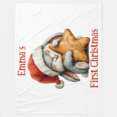 Personalisiert Baby's First Christmas Bunny Fleece (Vorderseite)