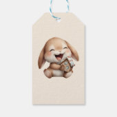 Personalisiert Baby's First Christmas Bunny Geschenkanhänger (Rückseite)