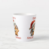 Personalisiert Baby's First Christmas Bunny Milchtasse (Vorderseite)