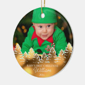 Personalisiert Baby's First Christmas Keramik Ornament (Links)