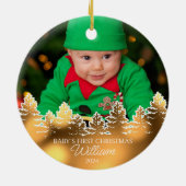Personalisiert Baby's First Christmas Keramik Ornament (Hinten)