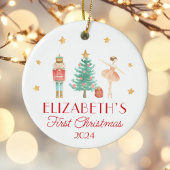 Personalisiert Baby's First Christmas Nutcracker Keramik Ornament
