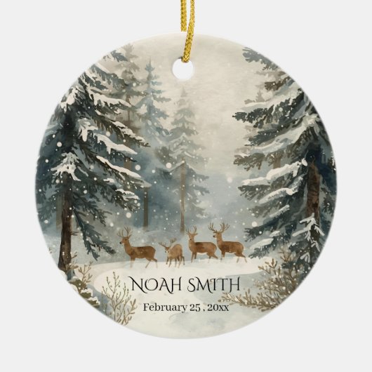 Personalisiert Baby's First Christmas Ornament (Vorne)