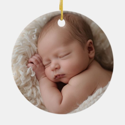 Personalisiert Baby's First Christmas Ornament (Hinten)