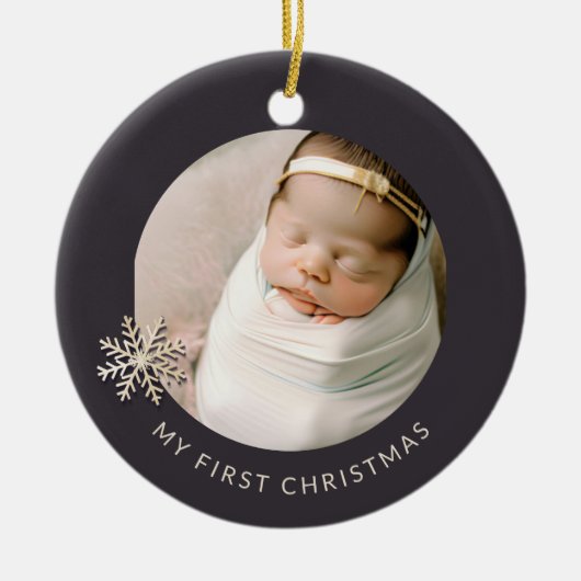 Personalisiert Baby's First Christmas Ornament (Vorne)