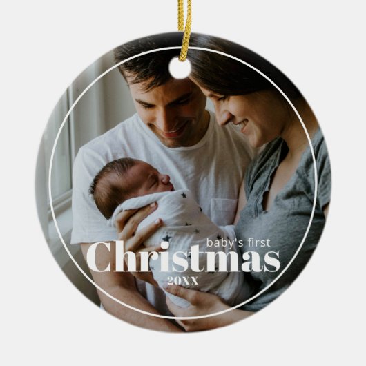 Personalisiert Baby's First Christmas Ornament (Vorne)