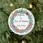 Personalisiert Baby's First Christmas Ornament<br><div class="desc">Die besondere Weihnachtsschmuck für den besonderen. Es ist ein gutes sentimentales Stück für deine Liebe für immer.</div>