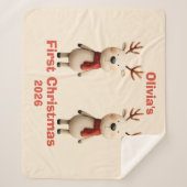 Personalisiert Baby's First Christmas Ornament Sherpadecke (Vorderseite)