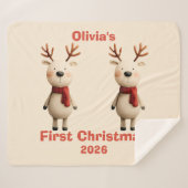 Personalisiert Baby's First Christmas Ornament Sherpadecke (Vorderseite (Horizontal))