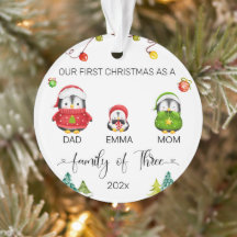 Personalisiert Baby's First Christmas Penguin