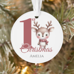Personalisiert Baby's First Christmas Rentier Ornament